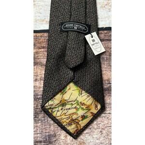 Bruno Piatelli Pure Silk Knit Blue Brown Men's Neck Tie NEW